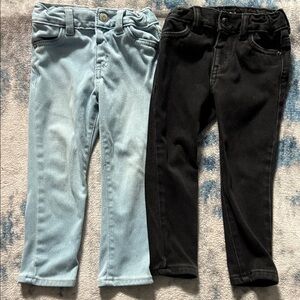 Set of Two Cat & Jack Kids Jeans Jeggings- Light Blue and Black